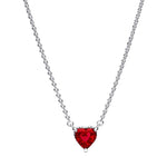 Collier Coeur <br/>Rouge Eternel (Argent)