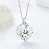 pendentif coeur cristal