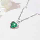 Collier Coeur <br/>Emeraude