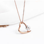 collier cœur rose gold